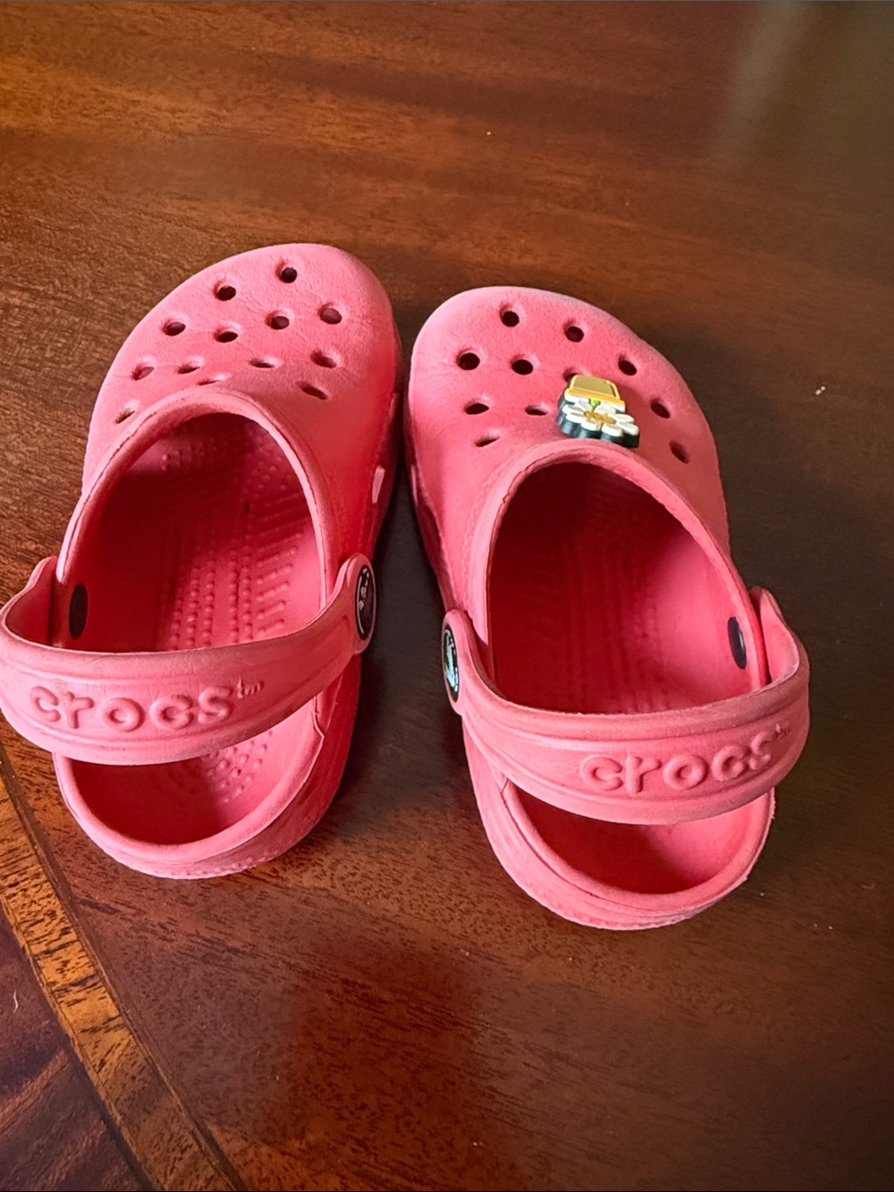 CROCS Kids Coral Pink Clog Sandals